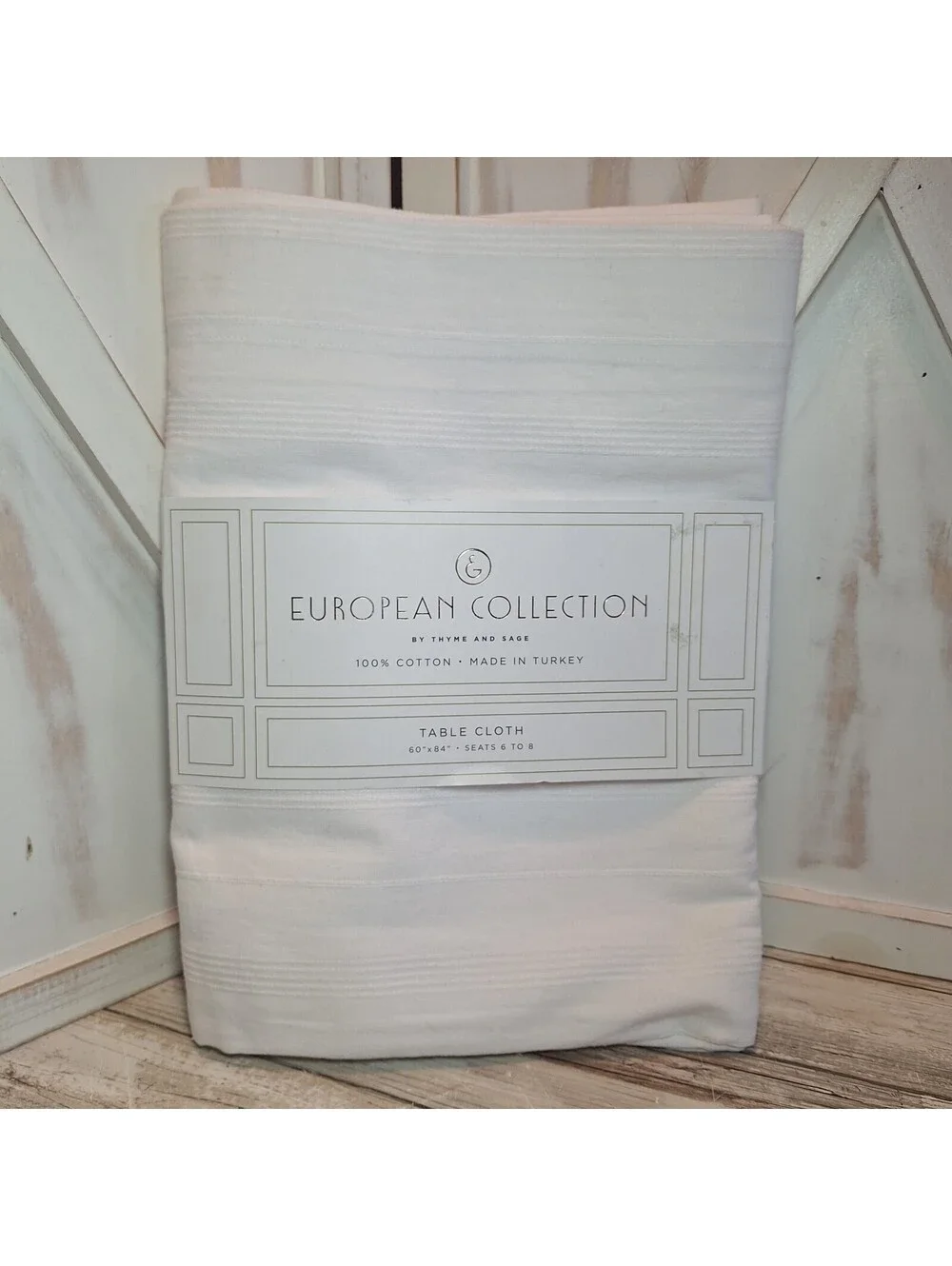 Thyme & Sage 60”X84” 100% Cotton Tablecloth European Collection Standard Turkey